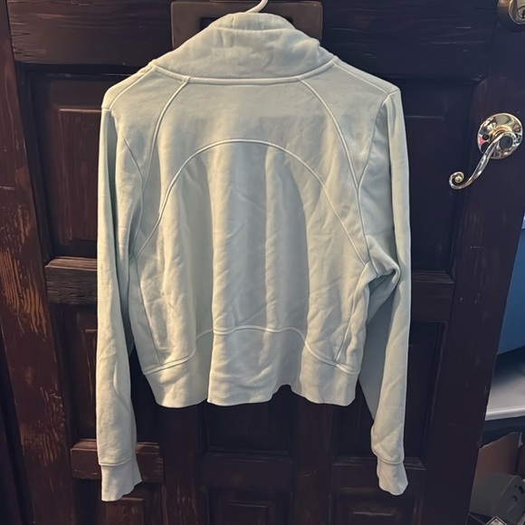 Women's Mint Green Half-Zip Pullover - Picture 2 of 4